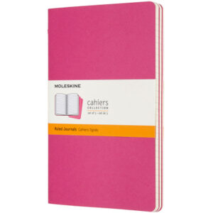 MOLESKINE Notizheft Cahier 3er Set A5 647629650 pink, liniert 80 Blatt