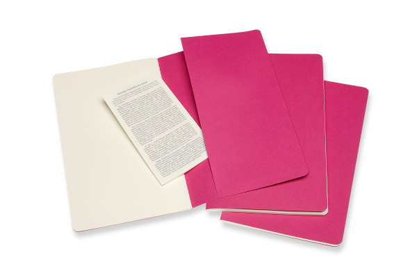 MOLESKINE Notizheft Cahier 3er Set A5 647629681 pink, blanco 80 Blatt – Bild 4