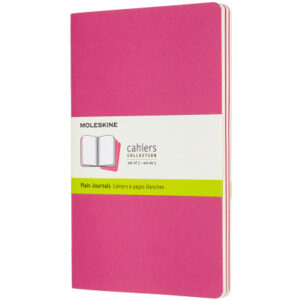 MOLESKINE Notizheft Cahier 3er Set A5 647629681 pink, blanco 80 Blatt