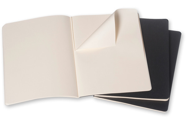 MOLESKINE Notizheft Cahier XL 25x19cm 705038 blanko, schwarz 3 Stück – Bild 2