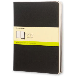 MOLESKINE Notizheft Cahier XL 25x19cm 705038 blanko, schwarz 3 Stück