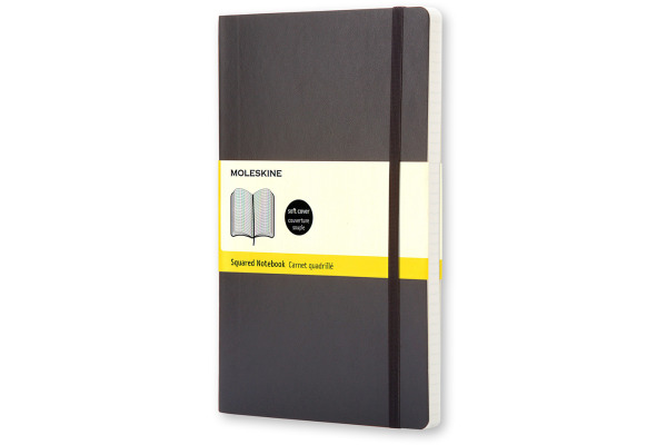 MOLESKINE Notizbuch Classic SC Pocket 883707186 schwarz, kariert 5mm 192 Blatt
