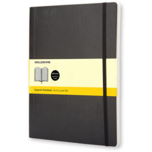 MOLESKINE Notizbuch Classic SC XL 883707247 schwarz, kariert 5mm 192 Blatt