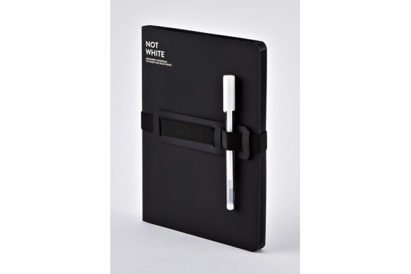 NUUNA Notizbuch NOT WHITE L LIGHT A5 350054532 schwarz, blanco 176 Blatt