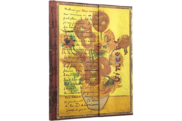 PAPERBLAN Notizbuch liniert Ultra PB1518-6 Van Gogh Sonnenblume 72 Blatt