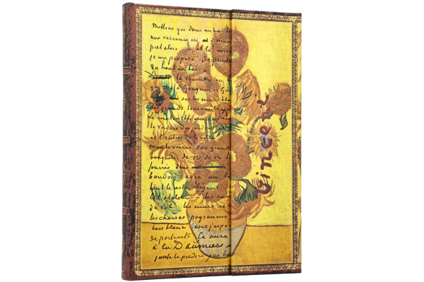PAPERBLAN Notizbuch blanco Midi PB1521-6 Van Gogh Sonnenblume 72 Blatt