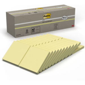 POST-IT Haftnotizen Recycling 76x76mm 654-RYP24 gelb 24x100 Blatt