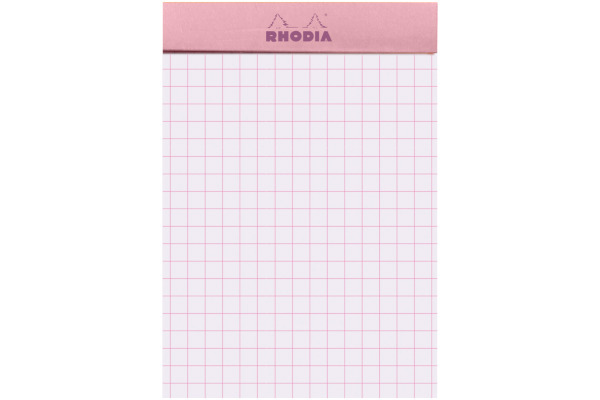 RHODIA Notizblock Couleurs Nr.11 A7 11302C rosa, kariert 80 Blatt – Bild 2