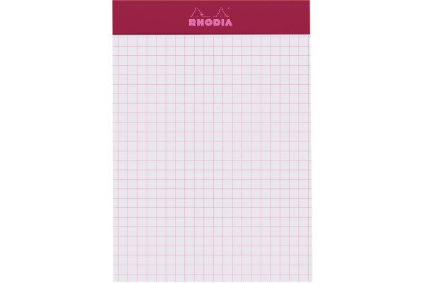 RHODIA Notizblock Couleurs Nr.13 A6 13302C rot, kariert 80 Blatt – Bild 2