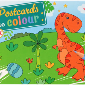 ROOST Malbuch Postkarten B19486 für Kinder 3 Stück assortiert