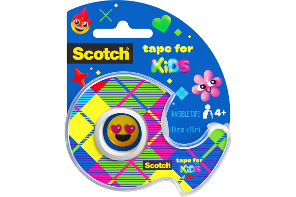 SCOTCH Klebeband Kids 19mmx15m KT-1915-D transparent, mit Dispenser