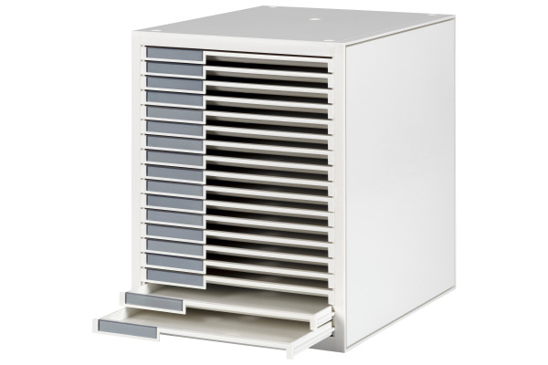 STYRO Schubladenbox styrokay 119118105 weiss 18 Fächer – Bild 2