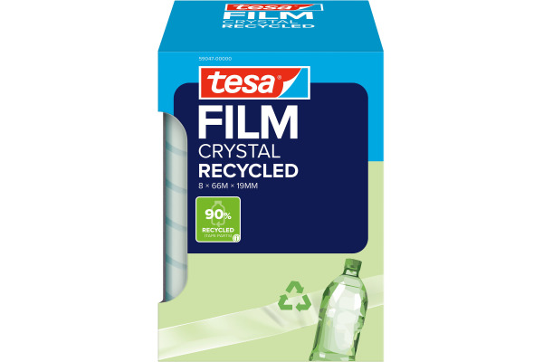 TESA Klebeband Crystal 19mmx66m 590470000 Recycled 8 Rollen