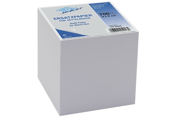 WEDO Ersatzzettel 90x90mm 27026700 weiss, 80g 700 Blatt