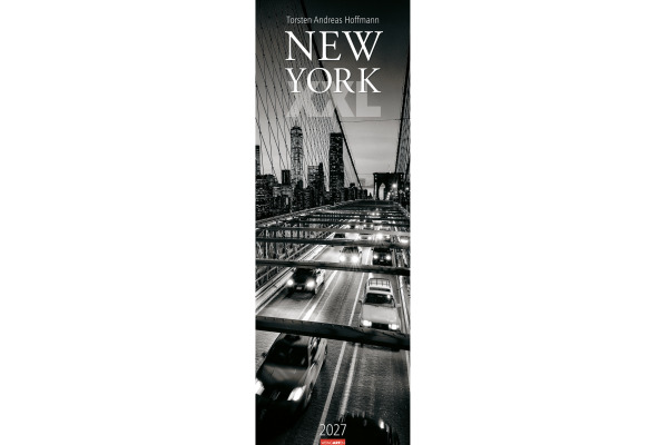WEINGARTE Bildkalender 2027 295160027 New York XXL DE 34x98cm