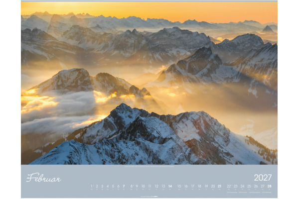 WEINGARTE Bildkalender 2027 331219227 Alpen im Licht DE 55x46cm – Bild 2