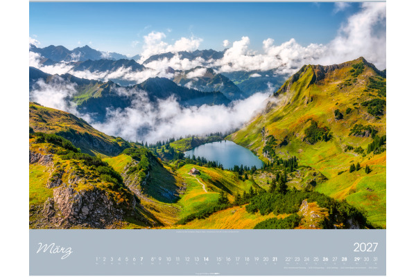 WEINGARTE Bildkalender 2027 331219227 Alpen im Licht DE 55x46cm – Bild 3