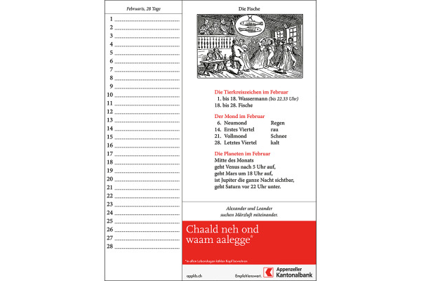 APPENZELL Kalender 2027 858829221 Appenzeller DE 17x21cm – Bild 3