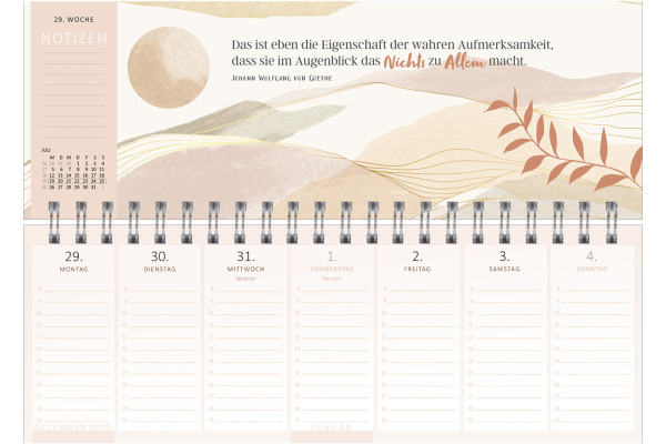 ARS EDITI Tischkalender 2027 13930 Einatmen DE 29.7x11.5cm – Bild 3