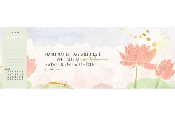 ARS EDITI Tischkalender 2027 13930 Einatmen DE 29.7x11.5cm – Bild 4