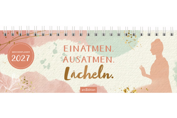 ARS EDITI Tischkalender 2027 13930 Einatmen DE 29.7x11.5cm