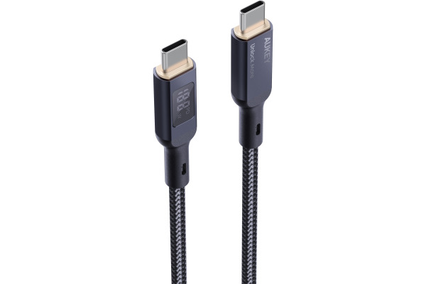 AUKEY Cable USB-C-to-C,LCD Display CB-MCC102 1.8m,Nylon Braided, 100W,Bl. – Bild 3