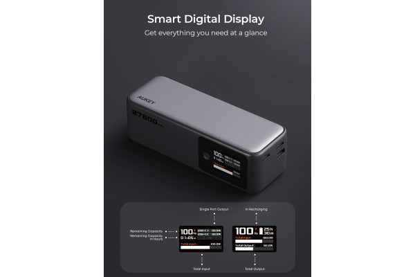 AUKEY Spark Mega 27600mAh 140W PB-Y63 Powerbank,Gray – Bild 3