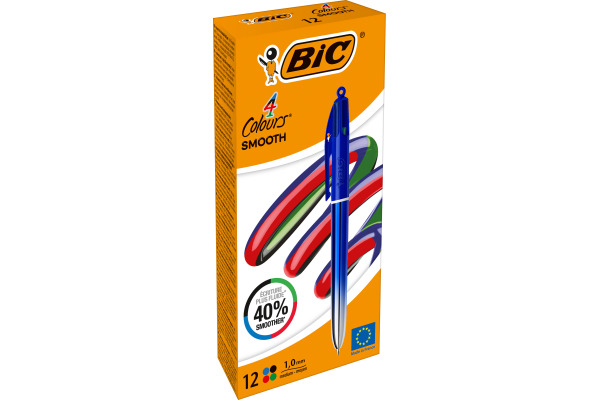 BIC Kugelschreiber 4 Colours 0.4mm 524091 Smooth Grad, blau