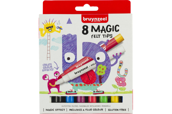 BRUYNZEEL Fasermaler-Set Magic 60126008 assortiert 8 Stück