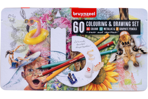 BRUYNZEEL Farbstifte 60312907 assortiert 60 Stück