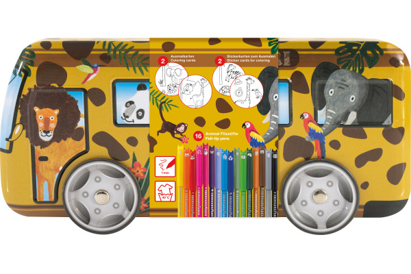 EBERHARD Fasermalerset 1mm 551113 Metallbus Safari
