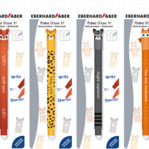 EBERHARD Gelschreiber Erase It 0.7mm 582128 Animal Blister, ass.