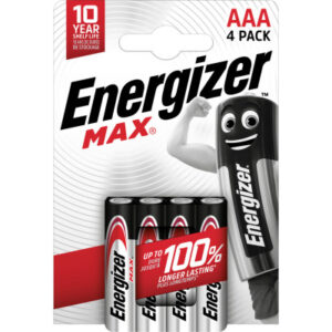 ENERGIZER Batterien Max AAA 1.5V E30332560 LR03/AM4 4 Stück