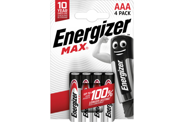 ENERGIZER Batterien Max AAA 1.5V E30332560 LR03/AM4 4 Stück