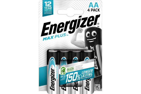 ENERGIZER Batterie Max Plus 1,5V E91/AA Mignon 2800 mAh 4 Stück