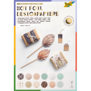 FOLIA Folia Designpapier 11549 Hot Foil, 12 Blatt A4