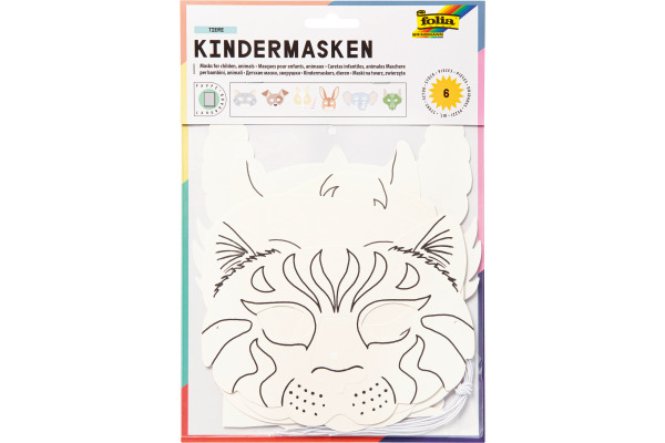 FOLIA Kindermasken 23209 6 Formen ass.