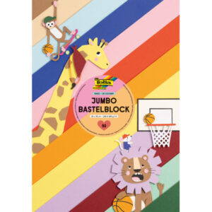 FOLIA Jumbo Bastelblock 23x33cm 687 130&300g, ass. 50 Blatt