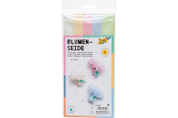 FOLIA Blumenseide 50x70 cm 91098 Irisierend 5 Bogen
