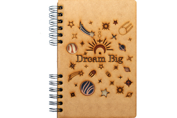 KOMONI Notizbuch Dream Big A5 47185742 braun, liniert 90 Blatt