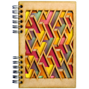 KOMONI Notizbuch Labyrinth A5 47185753 braun, blanco 90 Blatt