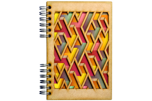 KOMONI Notizbuch Labyrinth A5 47185753 braun, blanco 90 Blatt