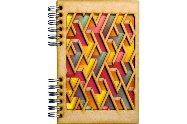 KOMONI Notizbuch Labyrinth A5 47185754 braun, liniert 90 Blatt