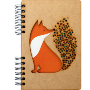 KOMONI Notizbuch Kleiner Fuchs A5 47757392 braun, liniert 90 Blatt