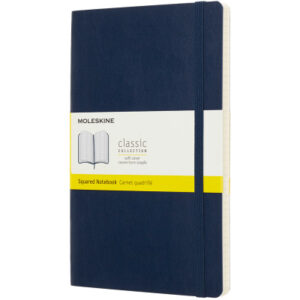 MOLESKINE Notizbuch Classic SC Large 341715598 saphir, kariert 5mm 96 Blatt