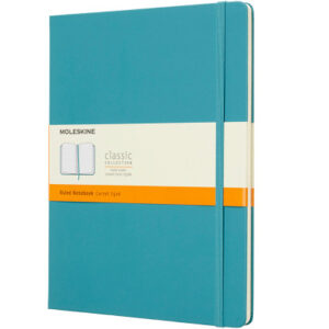 MOLESKINE Notizbuch Classic HC XL 341716076 riff blau, liniert 96 Blatt
