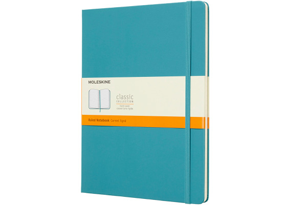 MOLESKINE Notizbuch Classic HC XL 341716076 riff blau, liniert 96 Blatt