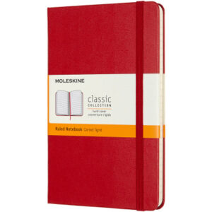 MOLESKINE Notizbuch Classic HC Medium 647626628 scharl.rot, liniert 104 Blatt