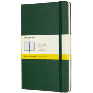 MOLESKINE Notizbuch Classic HC Large 647629087 grün, kariert 5mm 120 Blatt