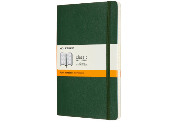 MOLESKINE Notizbuch Classic SC Large 853600011 myrtengrün, liniert 120 Blatt